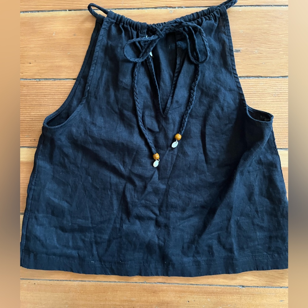 100% Linen Nicole Miller Halter